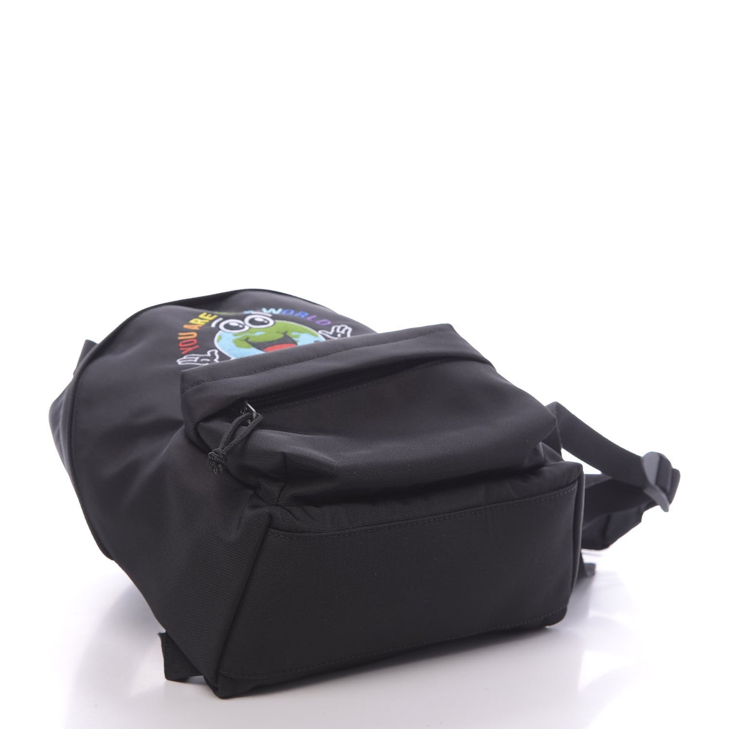 Nylon Embroidered You Are The World Explorer Backpack S Black