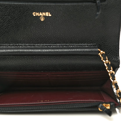 Chanel Caviar Quilted Wallet On Chain WOC Black 5 of 12
