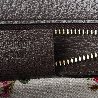 Gucci Calfskin Embroidered Medium Sylvie Top Handle Bag New Acero Multicolor 7 of 10