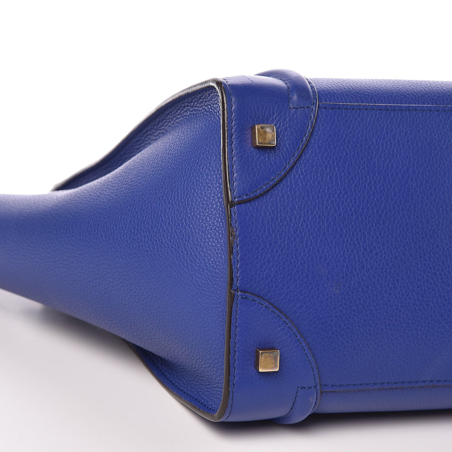 Drummed Calfskin Mini Luggage Indigo