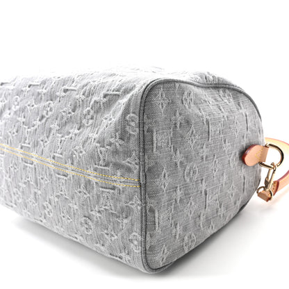 Louis Vuitton Monogram Denim Speedy Soft 30 Washed Gray 9 of 9
