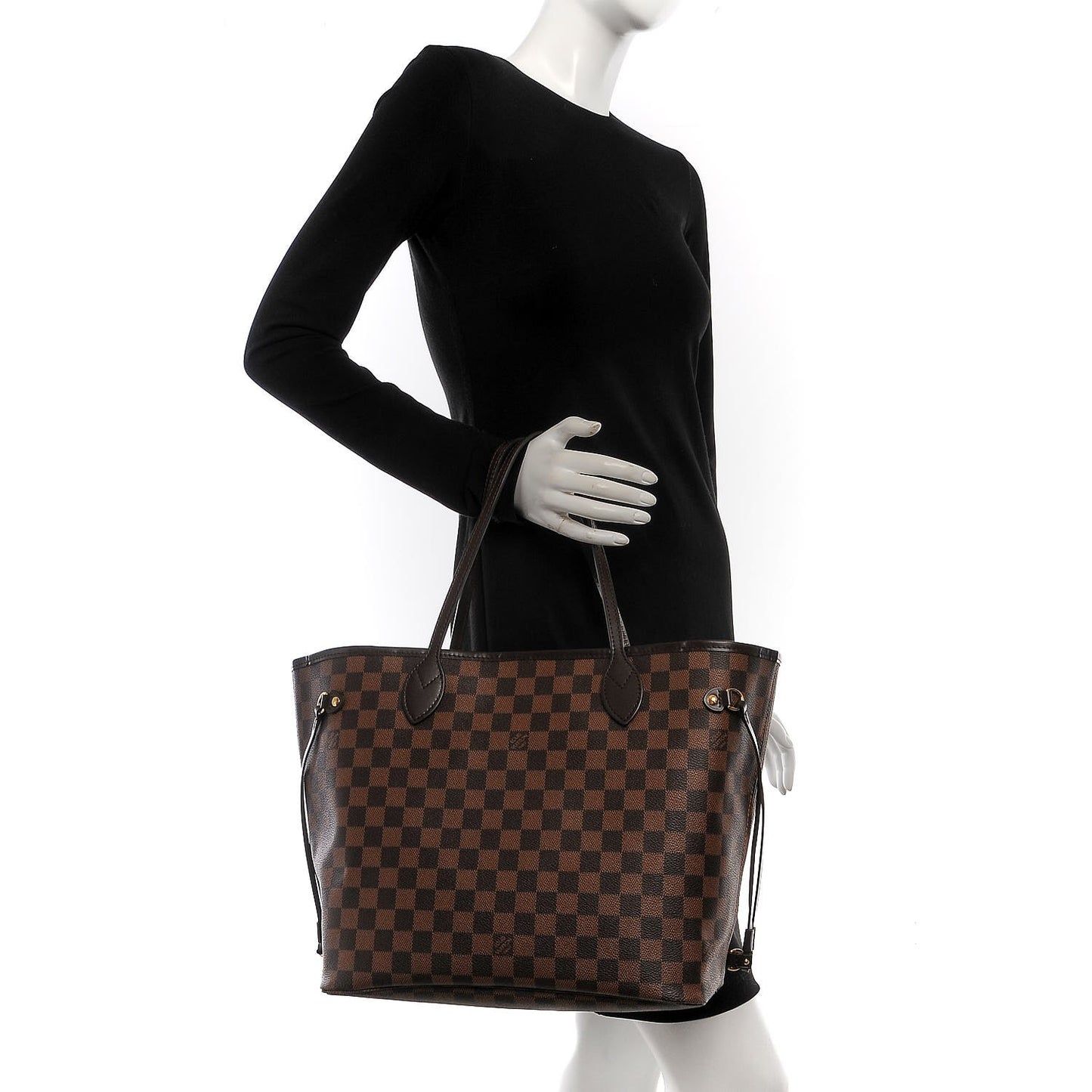 Damier Ebene Neo Neverfull MM Rose Ballerine