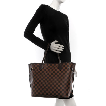 Louis Vuitton Damier Ebene Neo Neverfull MM Rose Ballerine 2 of 10