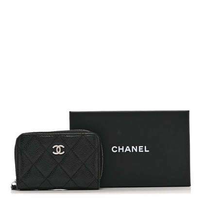 Chanel Caviar Quilted Zip Coin Purse Black 10 of 10