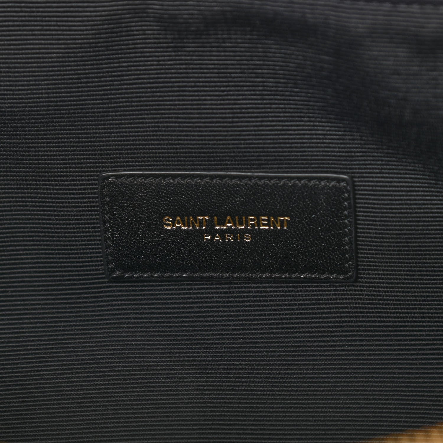 Saint Laurent Metallic Calfskin Leopard Printed Letters Monogram Zip Clutch 6 of 11