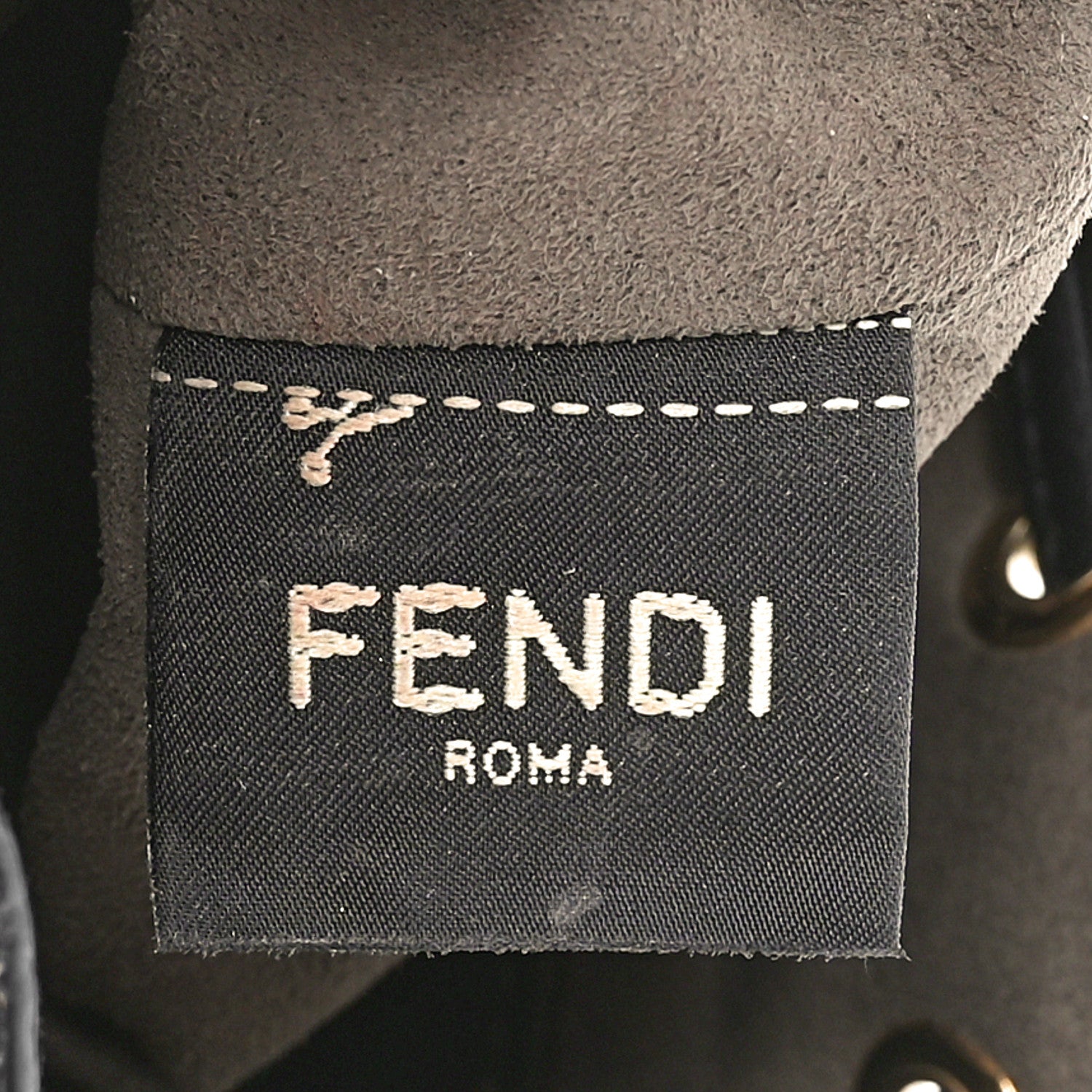 Fendi Vitello Liberty F is Fendi Bi-Color FF 1974 Embossed Mini Mon Tresor Bucket Bag Maya Black 8 of 12