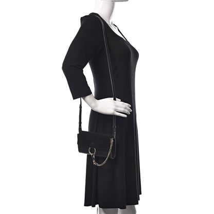 Chloe Suede Calfskin Mini Faye Shoulder Bag Black 2 of 10