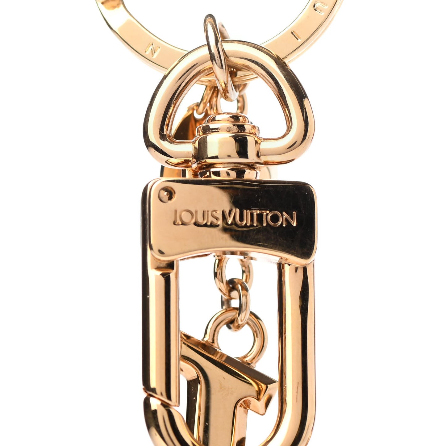 LV Facettes Bag Charm Key Holder Gold
