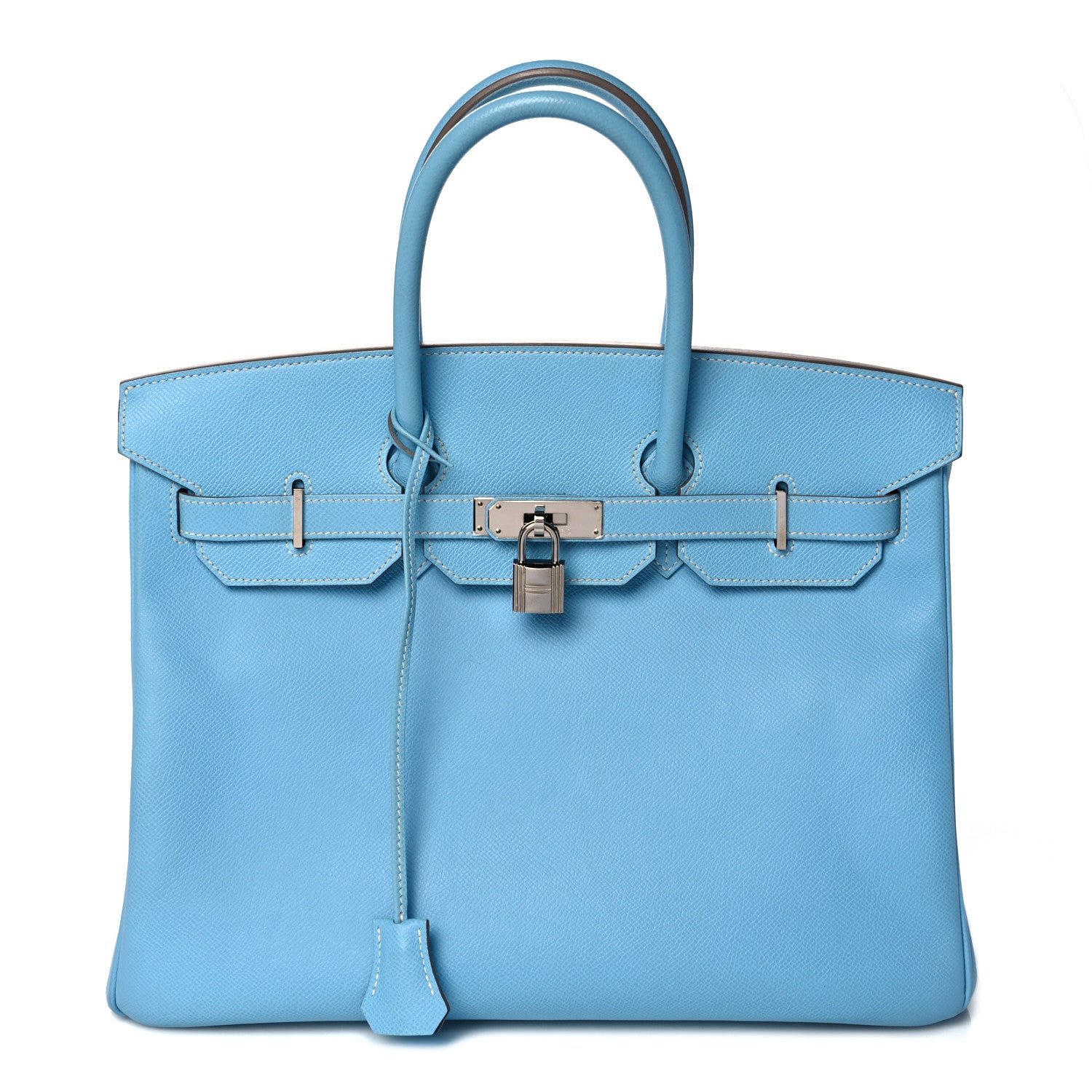 Hermes Epsom Candy Birkin 35 Celeste Mykonos 1 of 32