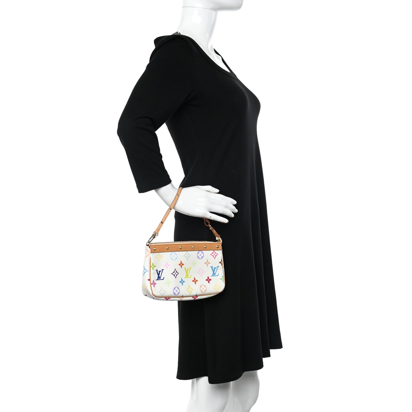 Monogram Multicolor Pochette Accessories White