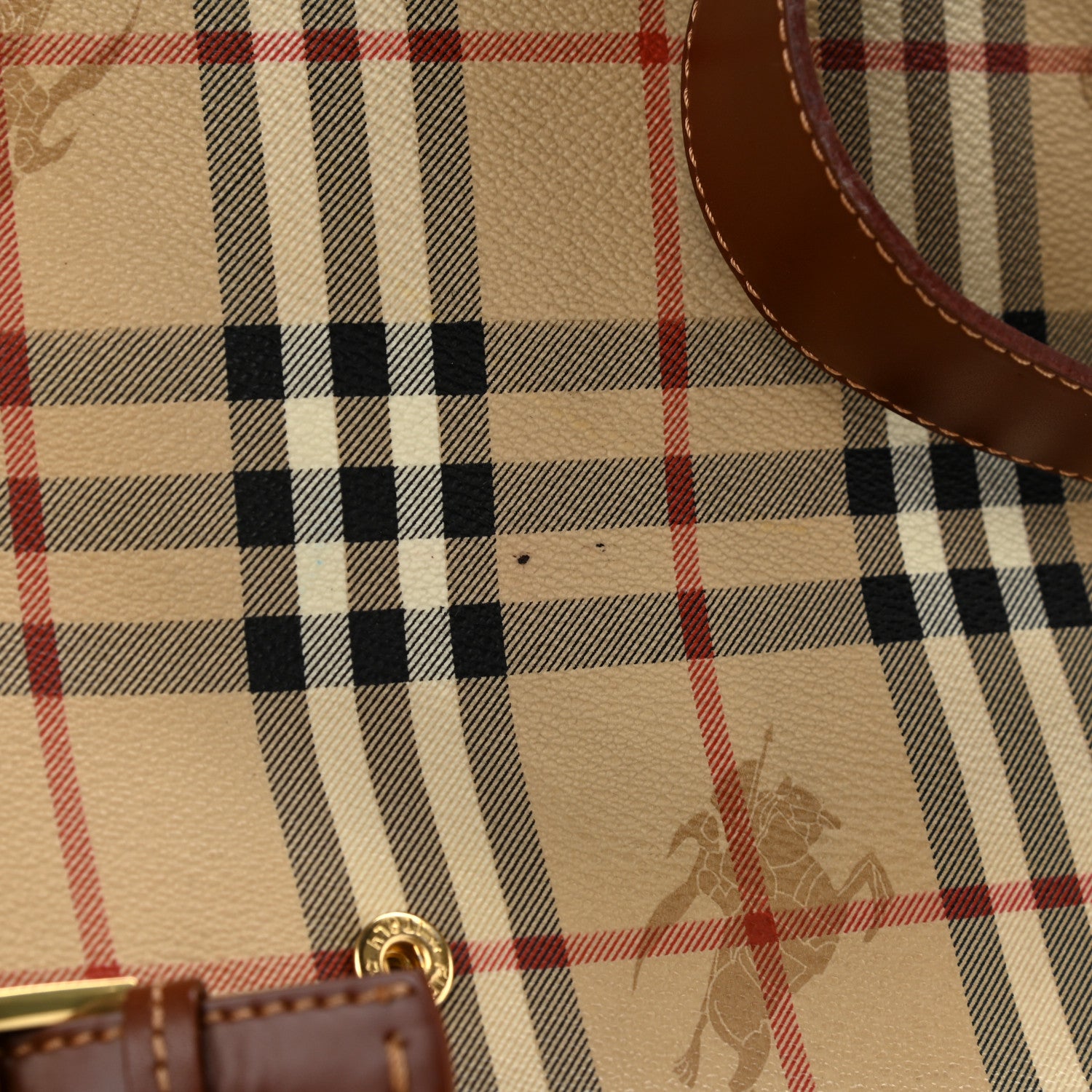 Burberry Haymarket Check Messenger Bag Brown 14 of 21