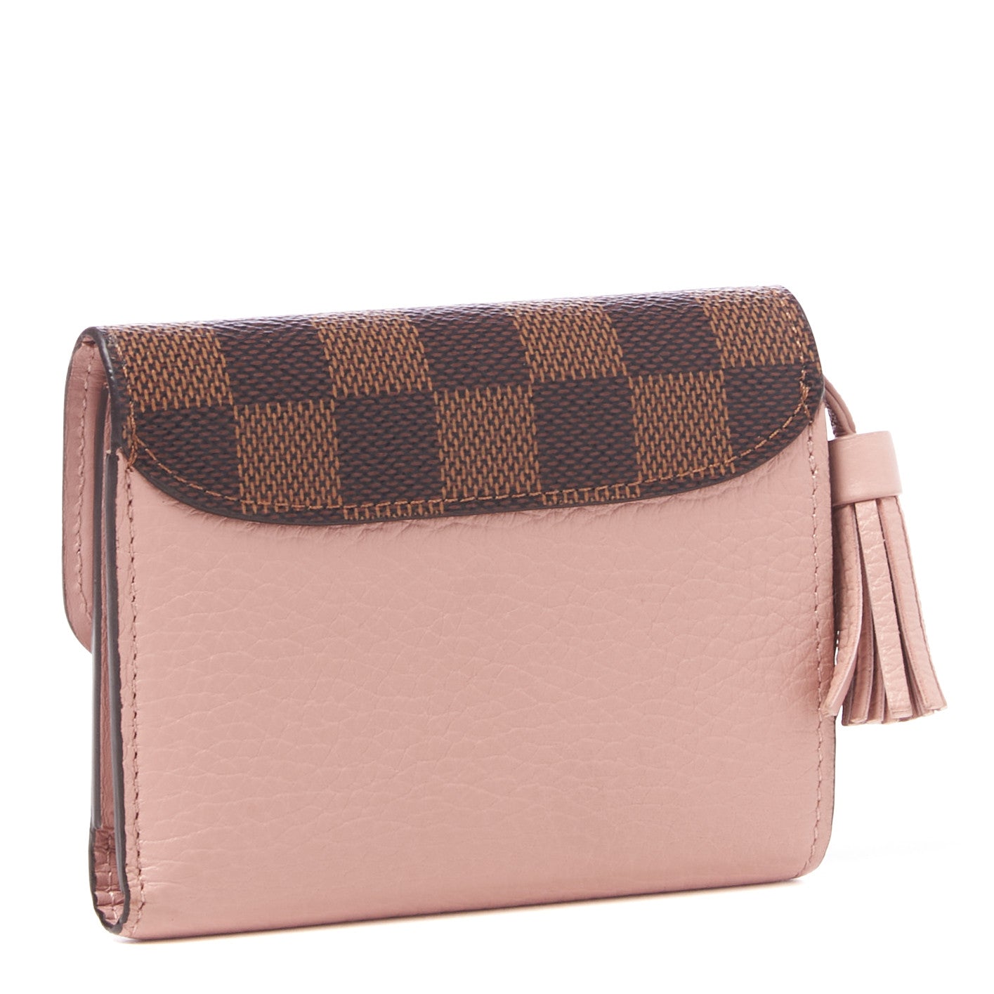 Damier Ebene Croisette Compact Wallet Magnolia