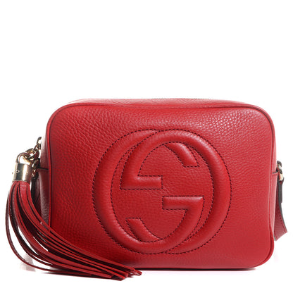 Gucci Pebbled Calfskin Small Soho Disco Bag Vibrant Red 1 of 9
