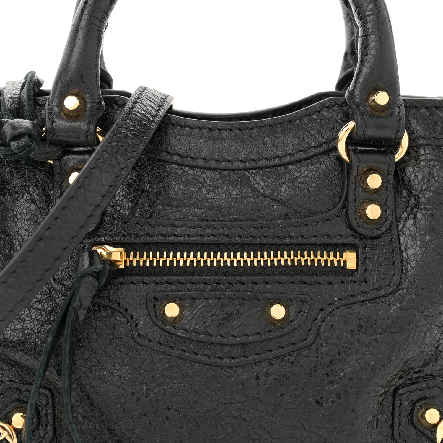 Balenciaga Agneau Classic Gold Hardware Nano City Black 9 of 12