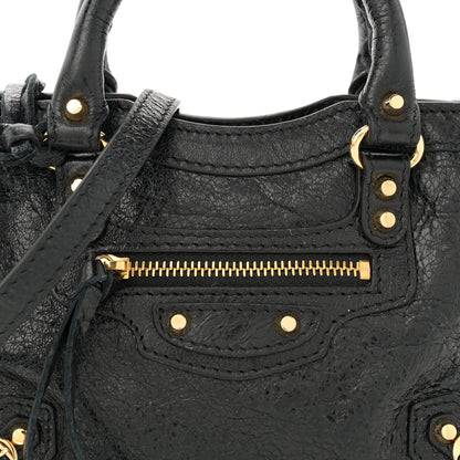 Balenciaga Agneau Classic Gold Hardware Nano City Black 9 of 12
