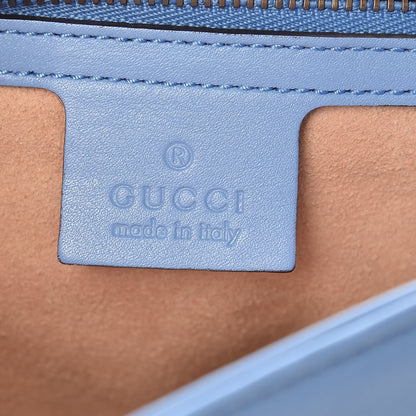 Gucci Calfskin Matelasse Medium GG Marmont Shoulder Bag Clear Sky Blue 6 of 9