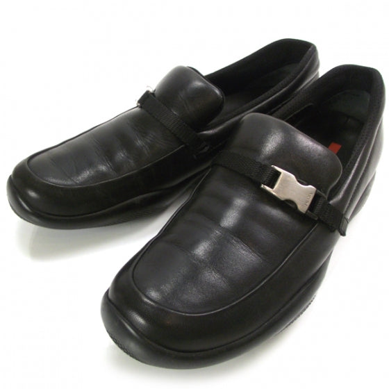 Prada Leather Sport Loafers 37 Black 3 of 9