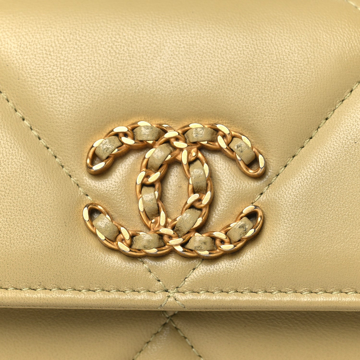 Chanel Lambskin Quilted Chanel 19 Flap Wallet 9 of 11