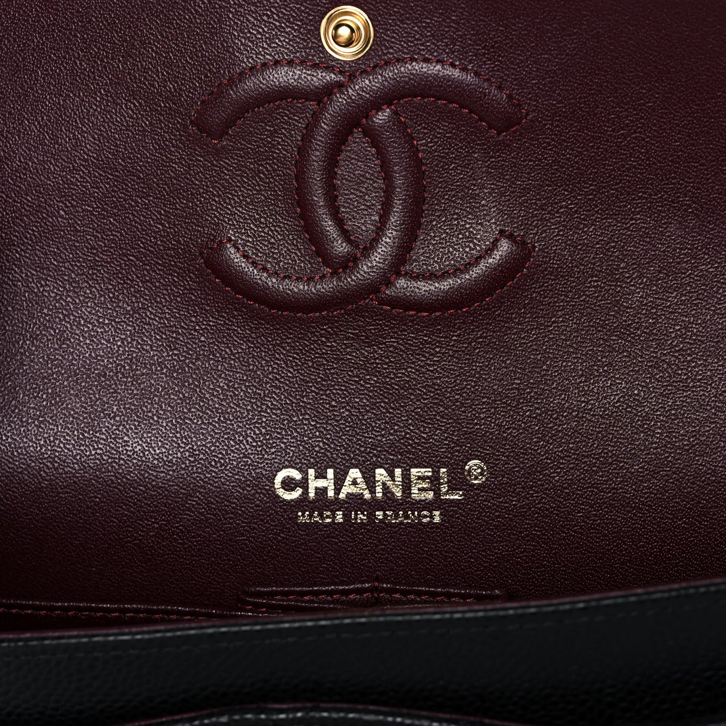 Caviar Quilted Small Double Flap Black