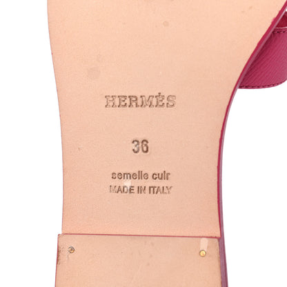 Hermes Epsom Oran Sandals 36 Rouge Azalee 7 of 13