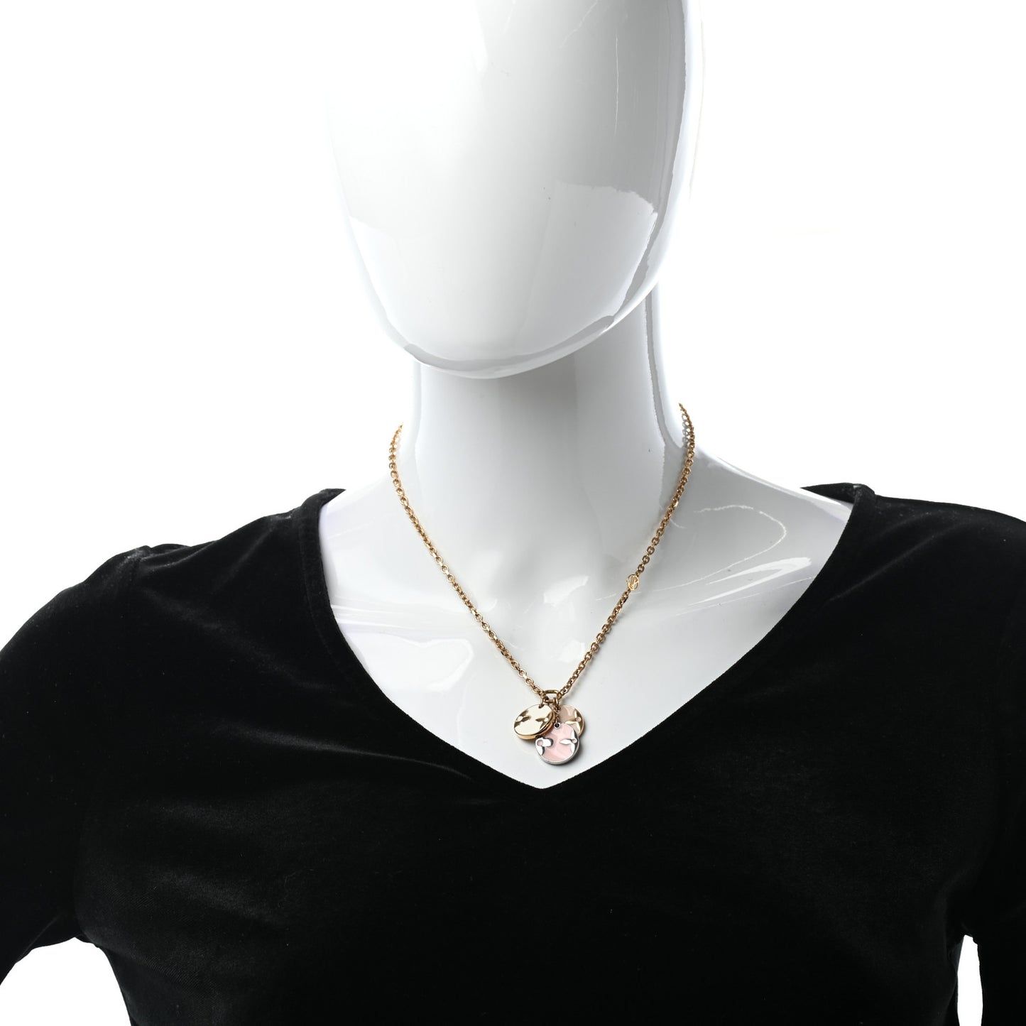 Monogram Charms Necklace Gold