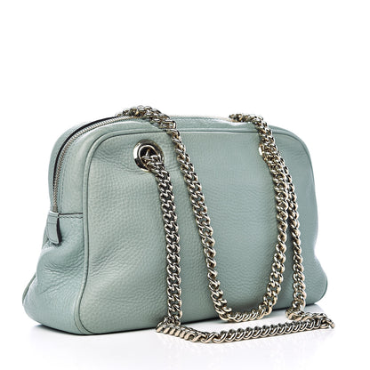 Gucci Pebbled Calfskin Small Soho Bowler Light Blue 3 of 12