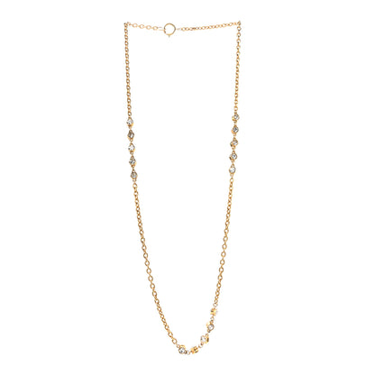Chanel Crystal Chain Necklace Gold 3 of 5