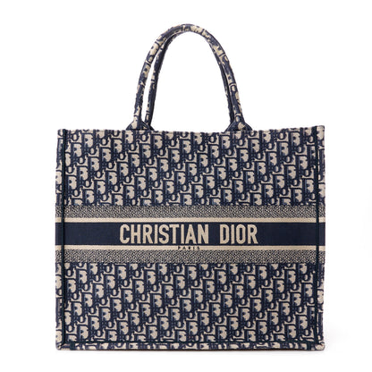 Christian Dior Oblique Large Book Tote Blue Multicolor 1 of 10