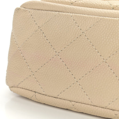 Chanel Caviar Quilted Large Now and Forever Flap Ivory 11 of 15