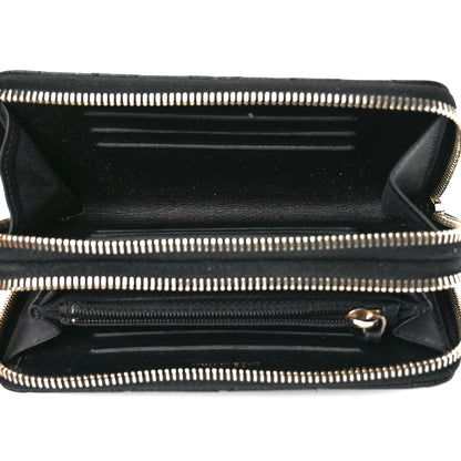 Chanel Caviar Quilted Large Gusset Double Zip Around Wallet Black 5 of 11