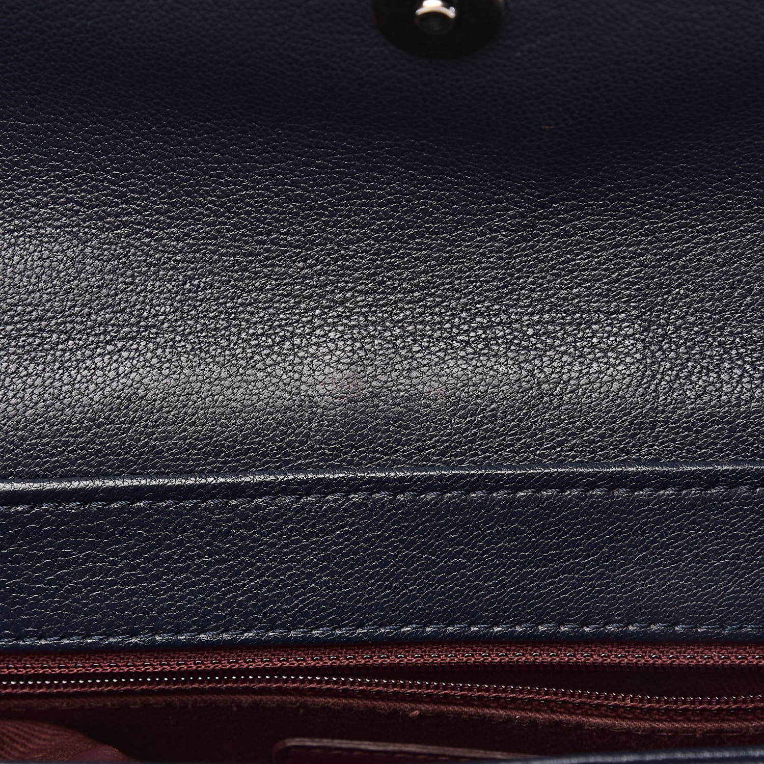 Chanel Goatskin Quilted Large Perfect Edge Flap Navy 14 of 20