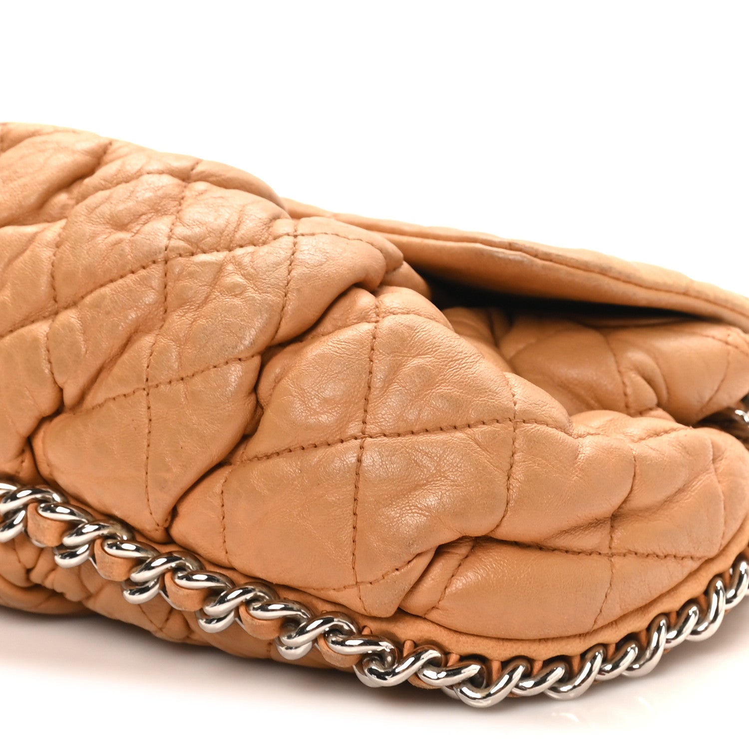 Chanel Washed Lambskin Medium Chain Around Messenger Brown 10 of 10
