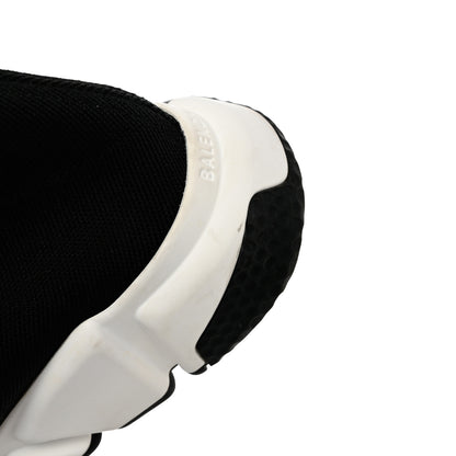 Balenciaga Neoprene Knit Speed Graffiti Sneakers 39 Black White 8 of 12