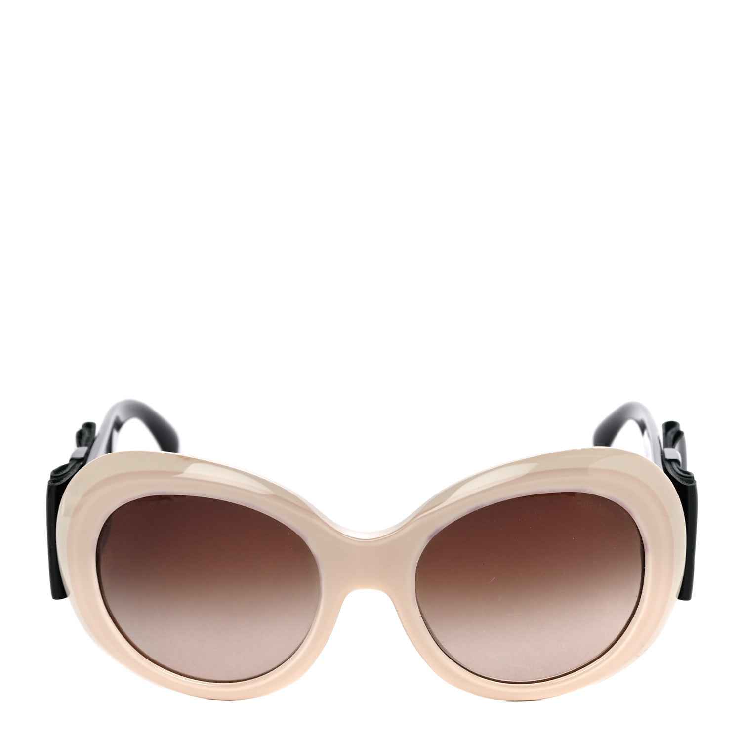 Chanel Acetate Patent CC Bow Sunglasses 5282-Q Beige Black 4 of 9