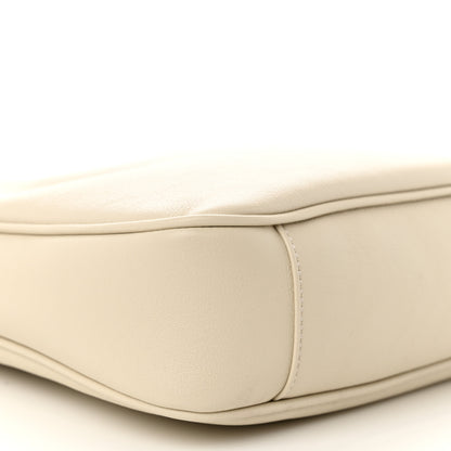 Gucci Softy Wonka Textured Dollar Calfskin Small Diana Shoulder Bag Mystic White Hibiscus Red 9 of 11