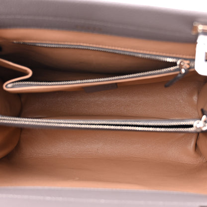 Gucci Grainy Calfskin Small Zumi Top Handle Bag Dusty Grey 5 of 16