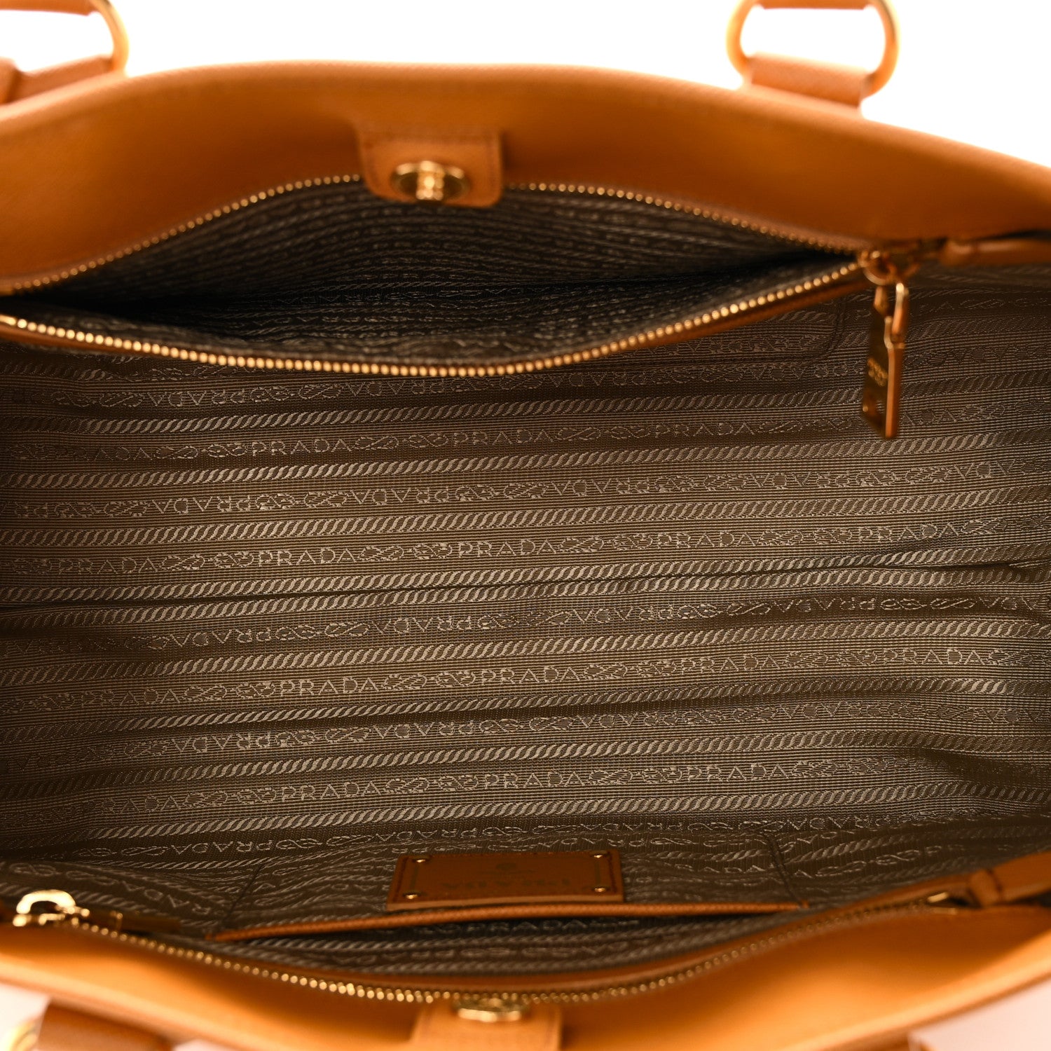 Prada Saffiano Lux Tote Ocra 5 of 9