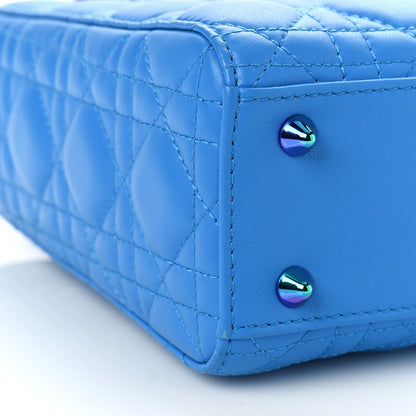 Christian Dior Lambskin Cannage Small Lady Dior Bright Blue 7 of 11