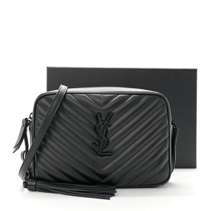 Saint Laurent Calfskin Matelasse Monogram Monochrome Lou Camera Bag Black 11 of 11