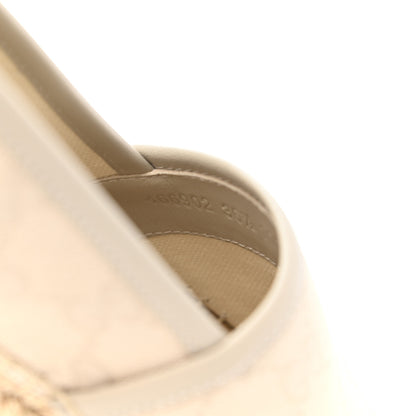 Gucci Washed Cotton Miro Soft Calfskin GG Monogram Espadrilles 36.5 White Mystic White 8 of 9