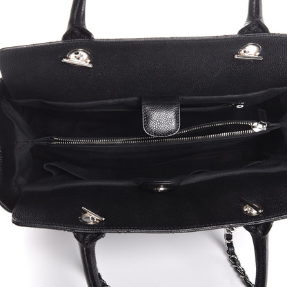 Chanel Soft Caviar CC Medium Top Handle Tote Black 6 of 8
