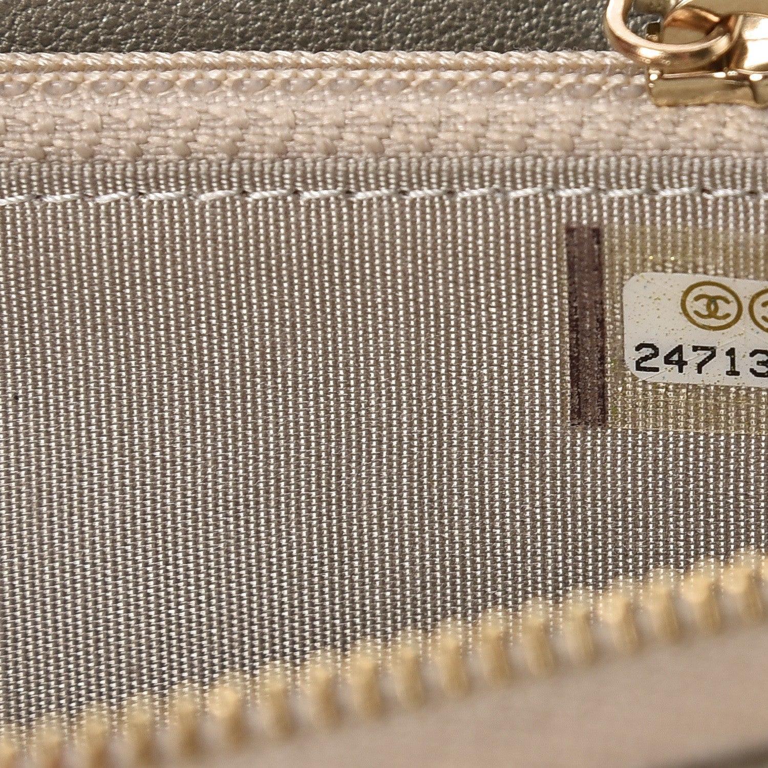 Chanel Metallic Sheepskin Quilted Mademoiselle Vintage Zip Around Wallet Light Gold 8 of 9