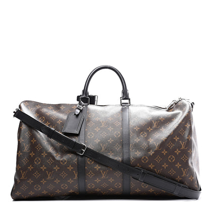 Louis Vuitton Monogram Macassar Keepall Bandouliere 55 1 of 14