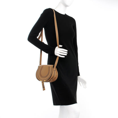 Chloe Calfskin Mini Marcie Round Crossbody Bag Nut 2 of 8