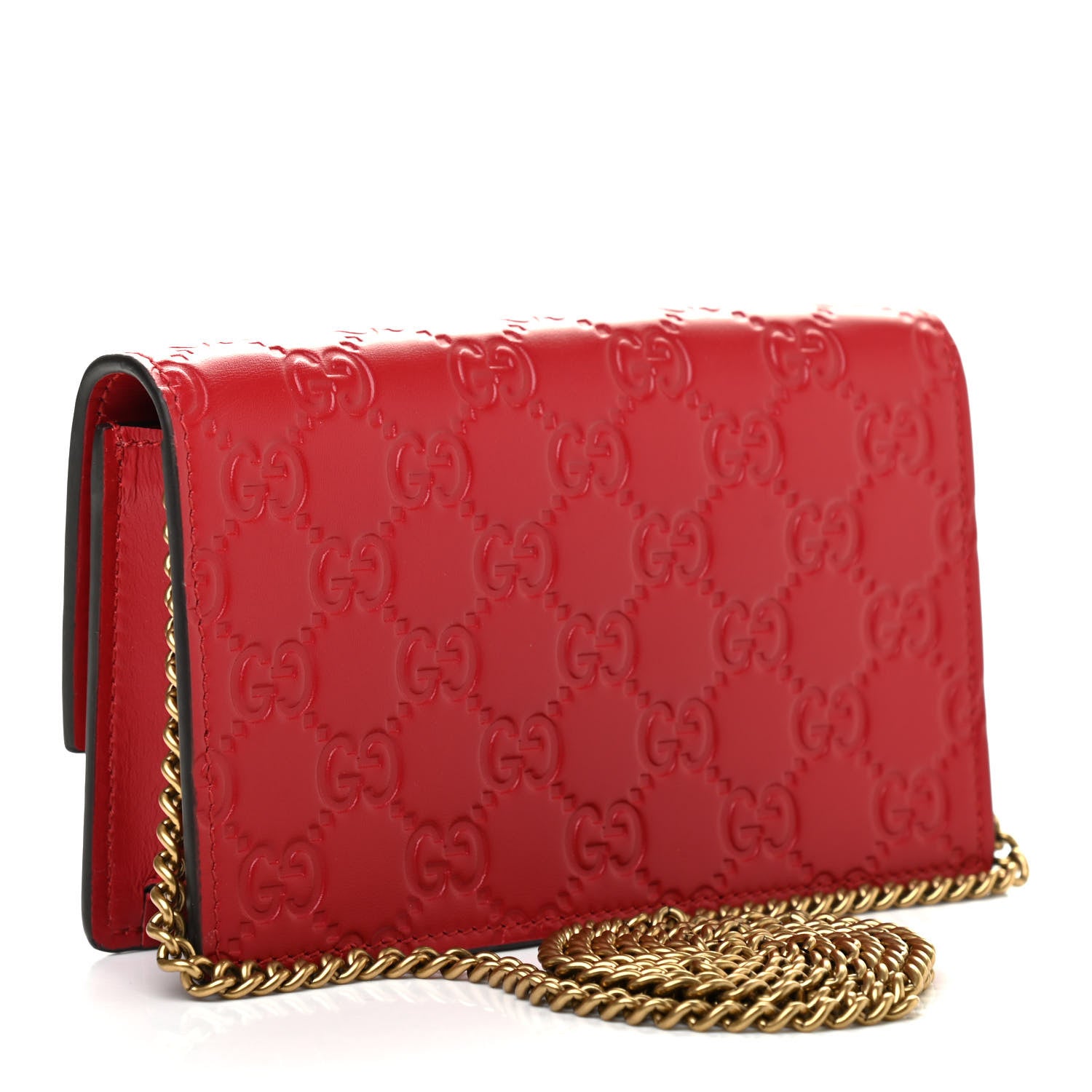Gucci Guccissima Mini Cherry Chain Bag Hibiscus Red 3 of 10