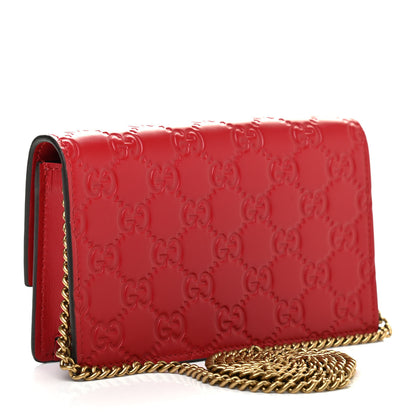 Gucci Guccissima Mini Cherry Chain Bag Hibiscus Red 3 of 10