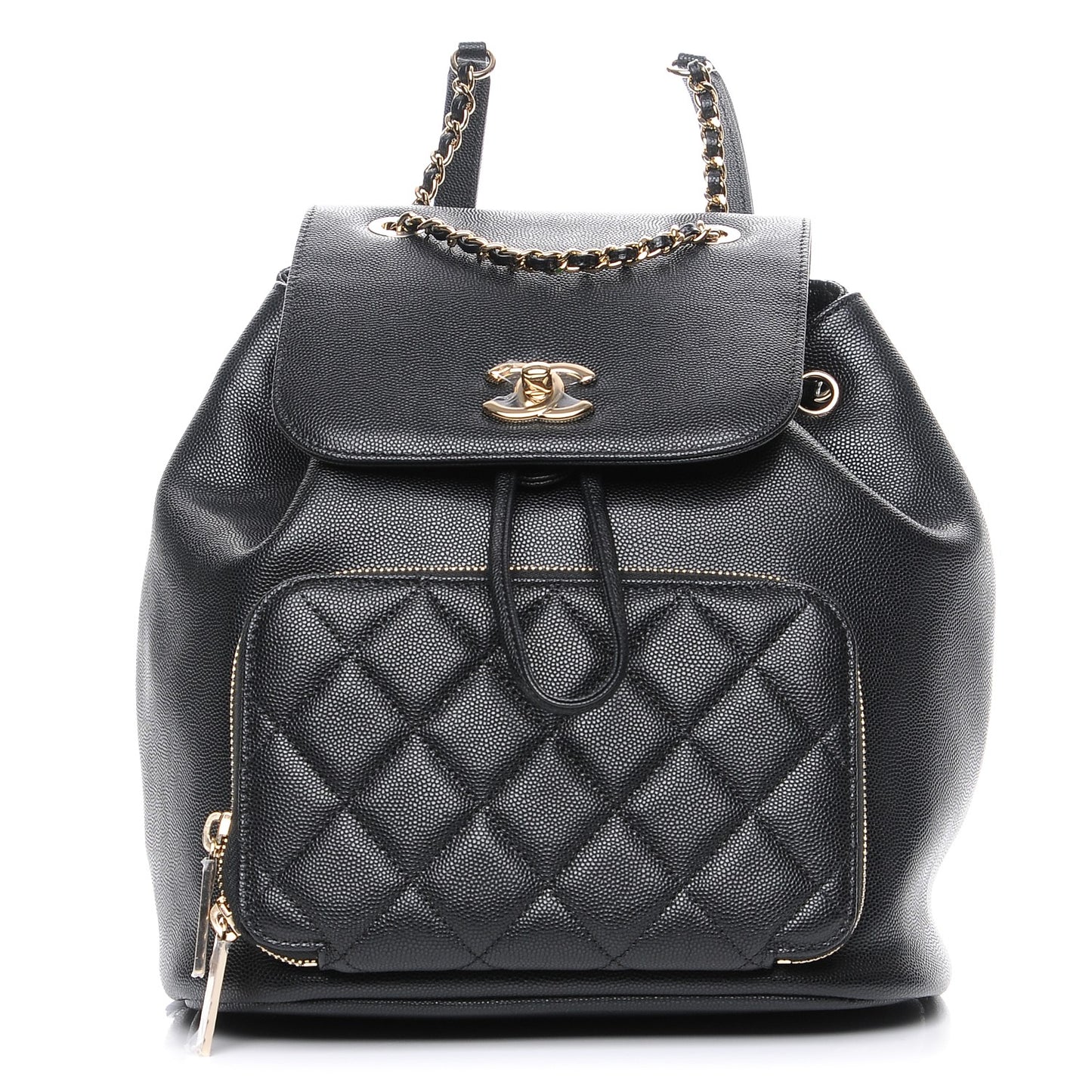 Caviar Quilted Business Affinity Backpack Black