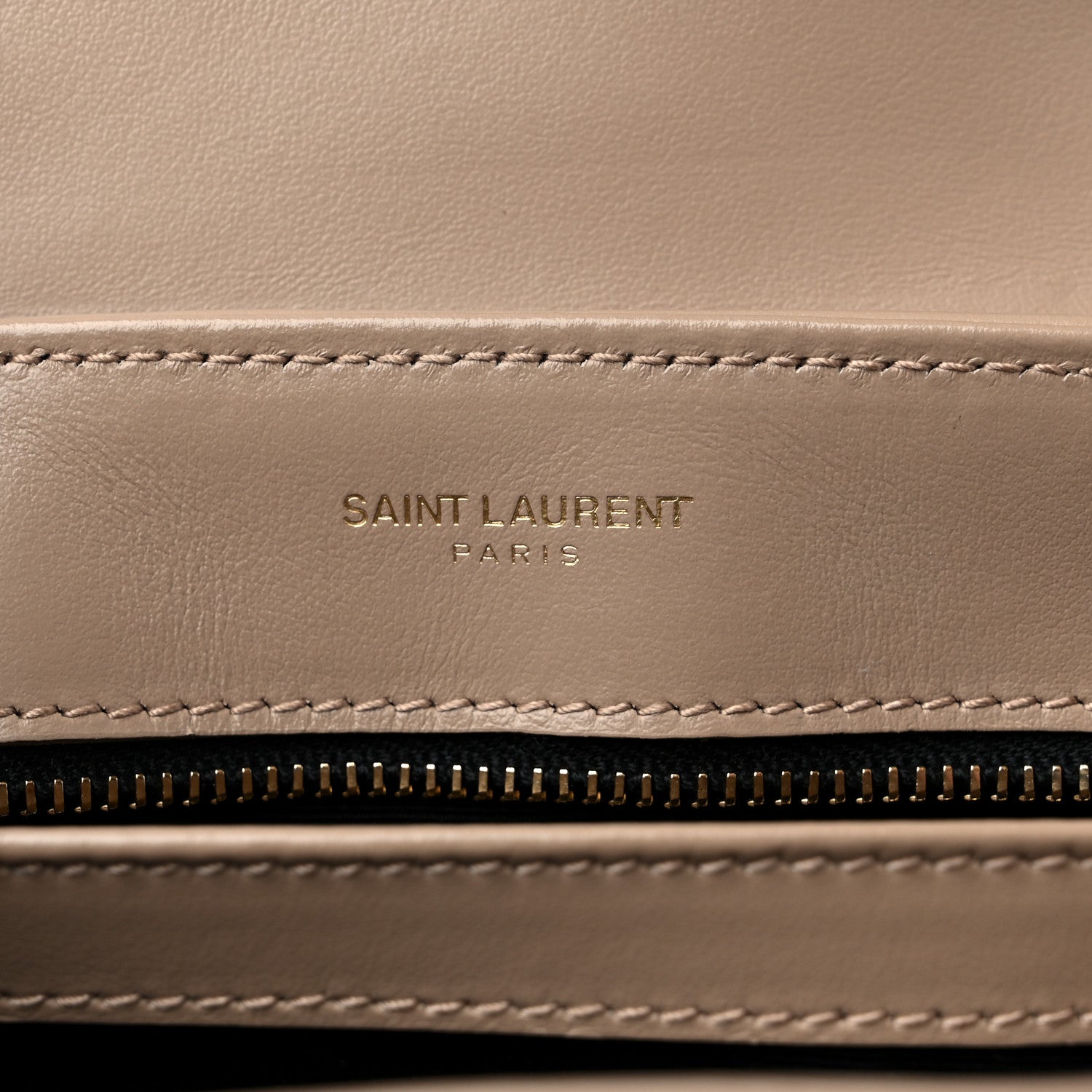 Saint Laurent Calfskin Y Quilted Monogram Toy Loulou Crossbody Bag Dark Beige 7 of 10