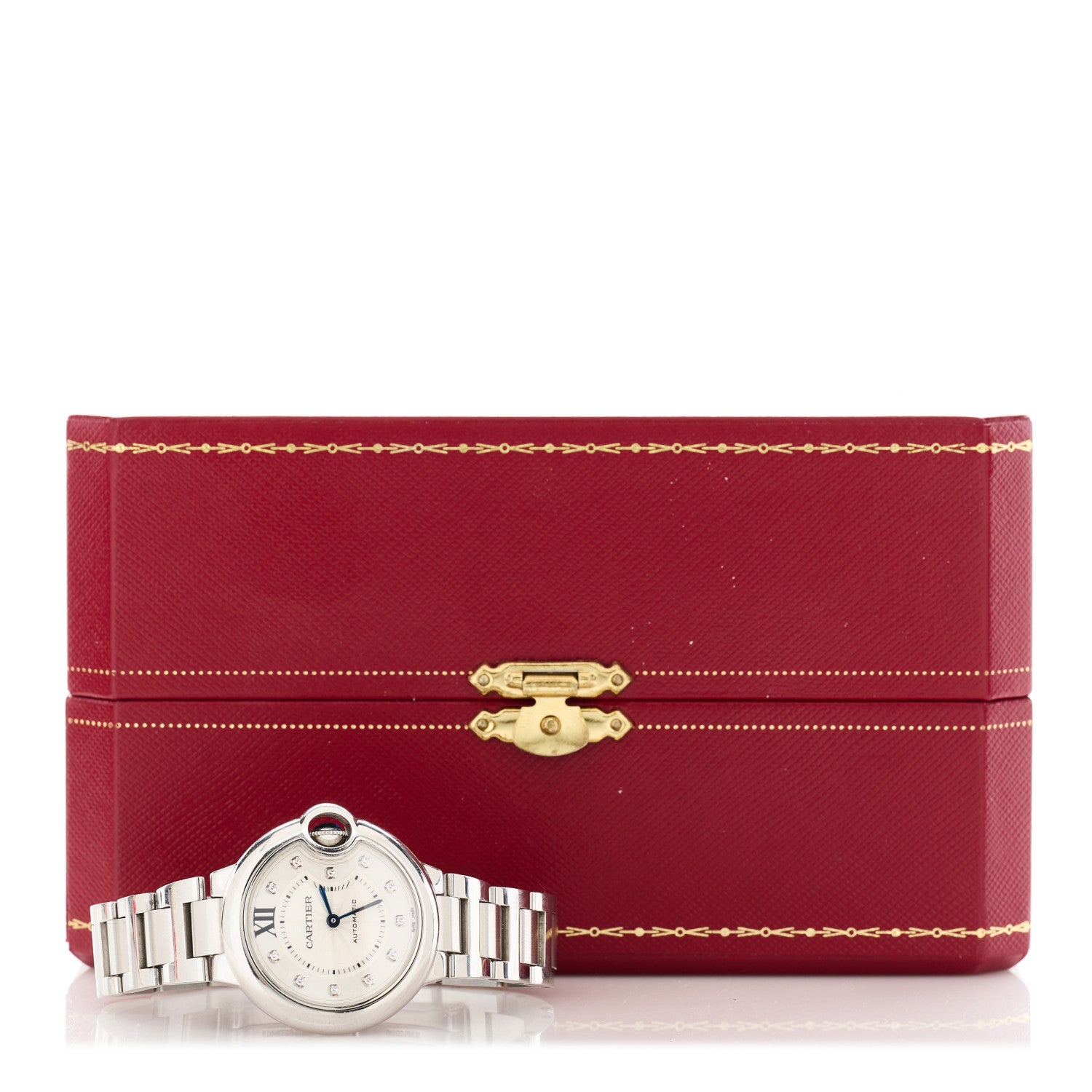 Cartier Stainless Steel Diamond 33mm Ballon Bleu De Cartier Automatic Watch 5 of 5