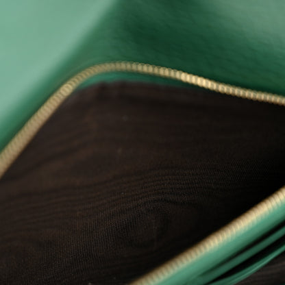 Gucci Dollar Calfskin Interlocking G Chain Wallet Emerald 11 of 17